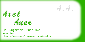 axel auer business card